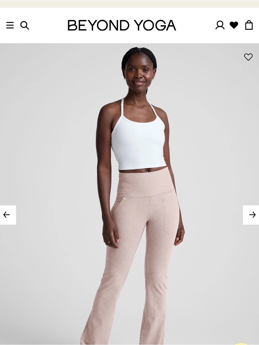 Beyond Yoga White Cropped Tank Top